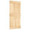 vidaXL Sliding Door with Hardware Set 37.4x82.7" Solid Wood Pine