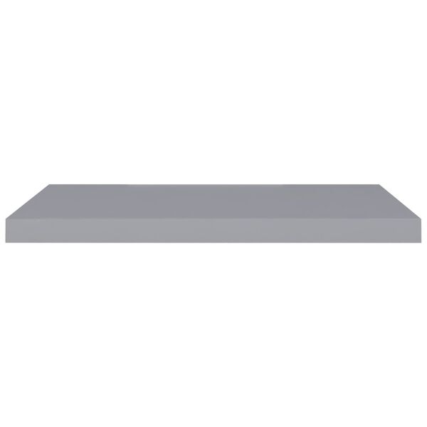 vidaXL Wall Shelf Set of 4 Grey Honeycomb MDF, metal 31.5 x 9.3 in