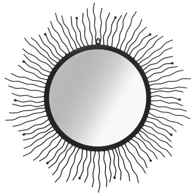 vidaXL Wall Mirror Sunburst 31.4" Black