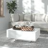 vidaXL Couch Table High gloss white Engineered wood Coffee Table