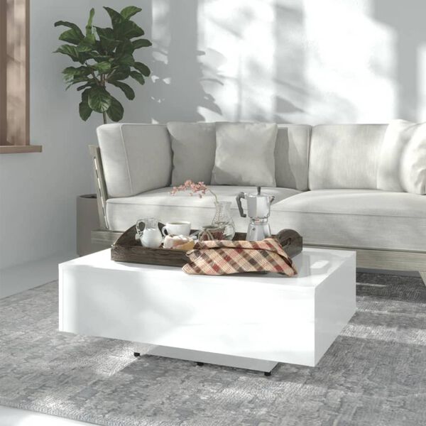 vidaXL Couch Table High gloss white Engineered wood Coffee Table