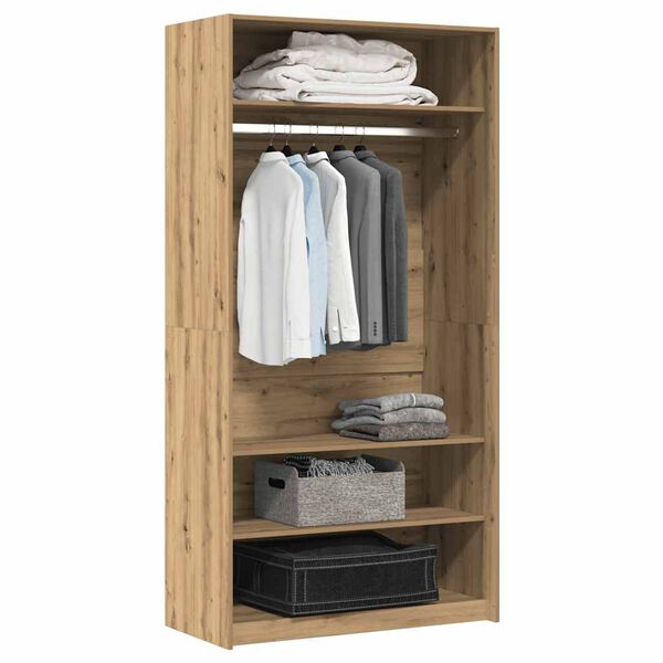 vidaXL Wardrobe Artisan Oak Engineered Wood 39.4 in x 19.7 in x 78.7 in