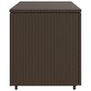 vidaXL Garden Storage Cabinet Brown PE rattan, powder-coated steel Medium
