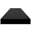 vidaXL Wall Shelf Set of 2 High gloss black Honeycomb MDF, metal Large