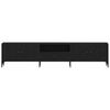 vidaXL TV Cabinet Black oak 78.74 x 9.84 x 17.32 in Engineered wood