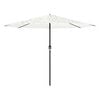 vidaXL Garden Parasol White Polyester Large Collapsible Garden Parasol