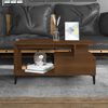 vidaXL Coffee Table Brown Oak Engineered wood, Metal 35.4x19.3x17.7 in