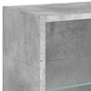 vidaXL Bedside Cabinet Concrete grey Engineered wood, glass Medium