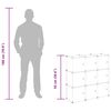 vidaXL Storage Cube Organizer Transparent PP (Polypropylene), steel