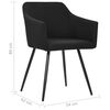 vidaXL Dining Chairs 4 pcs Black Fabric