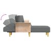 vidaXL L-shaped Sofa Bed Dark Grey Polyester, Plywood Large