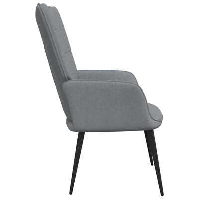 vidaXL Relaxing Chair Light Gray Fabric