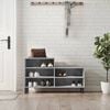 vidaXL Shoe Cabinet Concrete Grey Engineered wood and metal