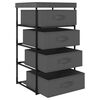 vidaXL Storage Rack Steel Grey Steel, Fabric (100% Polyester) Medium