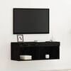 vidaXL TV Cabinet Set Wall-mounted Black Oak 31.50 x 11.81 x 11.81 in