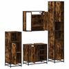 vidaXL Bathroom Furniture Set Smoked Oak Engineered wood Medium