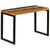 vidaXL Dining Table Multicolor Solid reclaimed wood and steel Standard