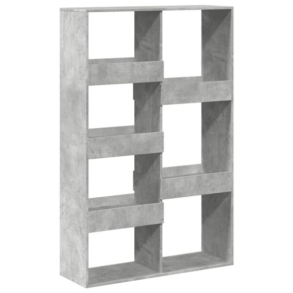 vidaXL Room Divider Concrete grey Engineered wood 39.4 x 13.0 x 61.2 in
