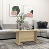 vidaXL Coffee Table Sonoma Oak Engineered Wood Medium Modern
