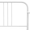 vidaXL Sofa Bed Frame White Metal Single