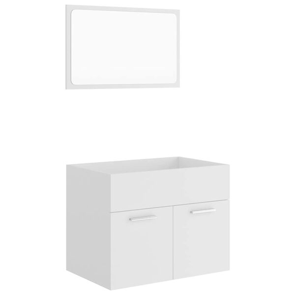 vidaXL Bathroom Furniture Set White Engineered wood 23.6 in
