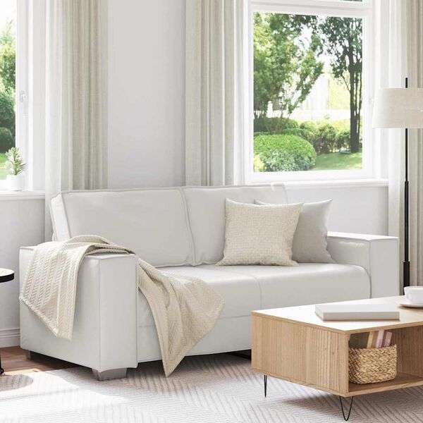 vidaXL Sofa White 70.87 x 30.71 x 33.07 in Fabric