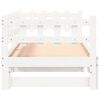 vidaXL Day Bed White Solid pine wood S