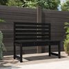 vidaXL Garden Bench Black Solid pine wood Standard Durable