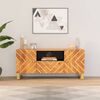 vidaXL TV Cabinet Brown and Black Solid mango wood, MDF, iron