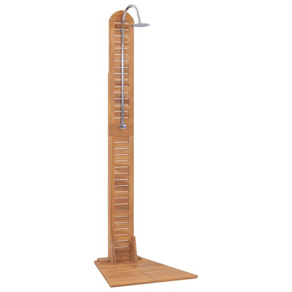 vidaXL Garden Shower Teak 80.3 in height Freestanding Outdoor Shower
