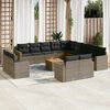 vidaXL Garden Sofa Set Grey
