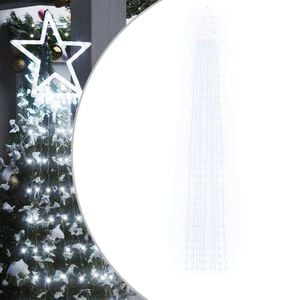 vidaXL Christmas Tree Light Cold white, Transparent Plastic, PVC, Copper