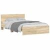 vidaXL Bed Frame with Headboard Sonoma 54 x 74 inches Engineered Wood