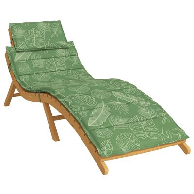 vidaXL Sun Lounger Cushion Leaf Pattern Oxford Fabric
