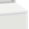 vidaXL Dressing Table White 39.37 x 16.14 x 53.15 in Engineered Wood