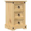 vidaXL Bedside Cabinet Honey Solid pine wood, engineered wood, metal Small