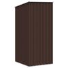 vidaXL Garden Shed Brown Galvanized Steel Medium Garden Shed