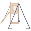 vidaXL Outdoor Playset Natural wood, Blue Solid pine wood Large Durable