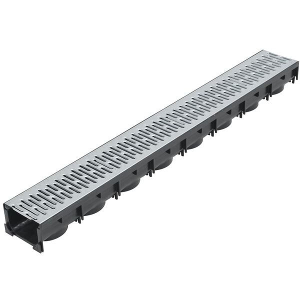vidaXL Drainage Channels 6 pcs Galvanised Steel 19.7 '