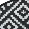vidaXL Patio Carpet ARAKIL White and Black &Oslash;47.2 " PP
