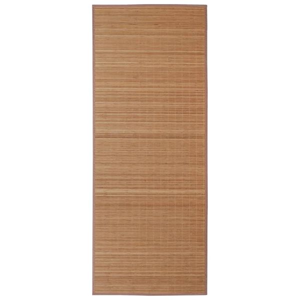 vidaXL Rug Brown Bamboo top + polypropylene edges 31.5 x 118.1 in