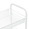 vidaXL 5-Tier Kitchen Trolley White 18.1"x10.2"x41.3" Iron