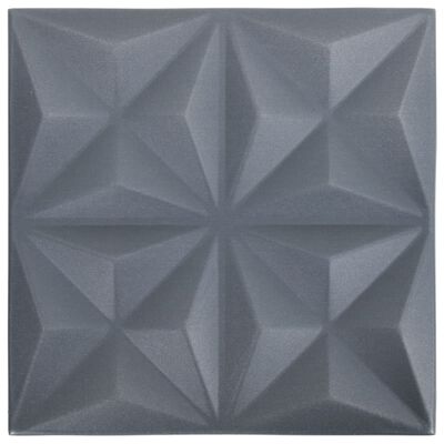vidaXL 3D Wall Panels 12 pcs 19.7"x19.7" Origami Gray 32.3 ft²