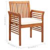 vidaXL Dining Chair Brown frame and cream cushion Solid acacia wood