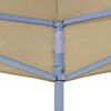 vidaXL Party Tent Roof 6.6'x6.6' Beige 0.9 oz/ft²