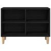 vidaXL TV Cabinet Black Oak 27.36 x 11.81 x 19.69 in Engineered Wood