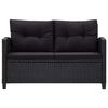 vidaXL Garden Sofa Set of 6 Black