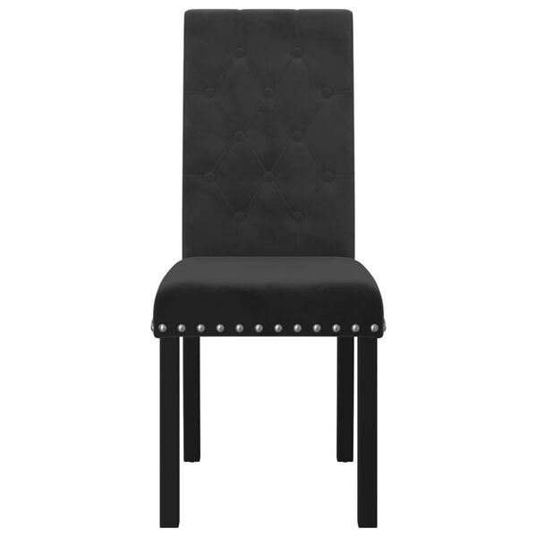 vidaXL Dining Chairs 2 pcs Black Velvet