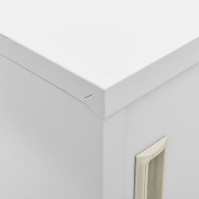 vidaXL Locker Cabinets 2 pcs Light Gray 35.4"x17.7"x36.4" Steel