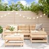 vidaXL Garden Lounge Set Natural Solid pinewood and plywood Medium